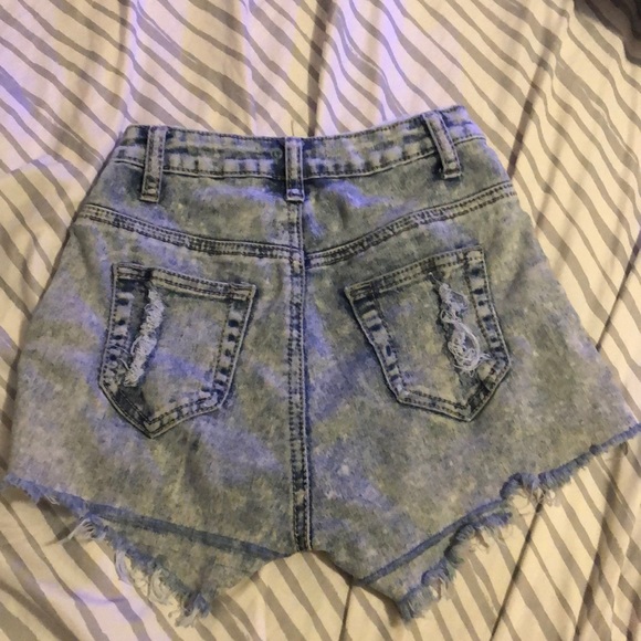 High Waisted Jean Shorts - Picture 2 of 5